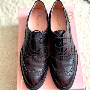 Derbies leather burgundy